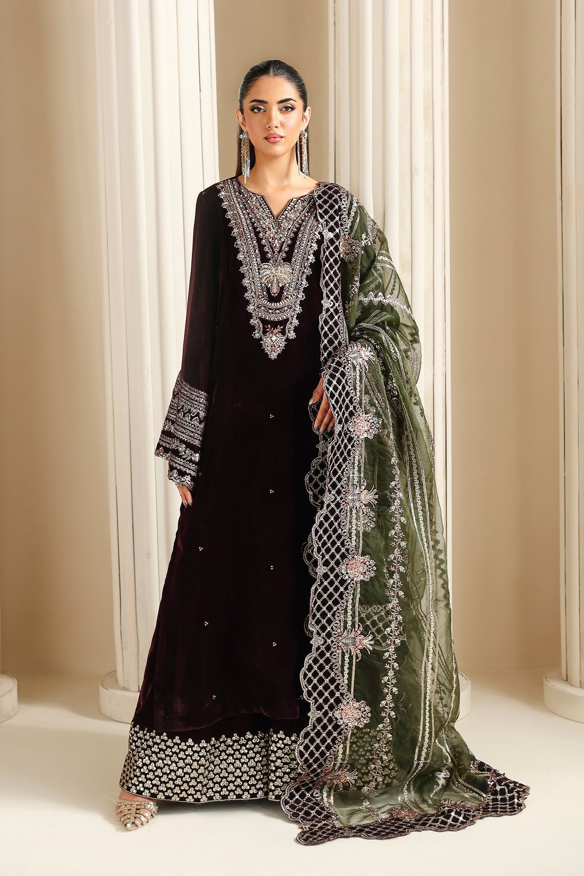 AF-VLT-2213-Vanya | L’AMOUR ’25 – Luxury Handmade Velvet Collection | ALIZEH FASHION