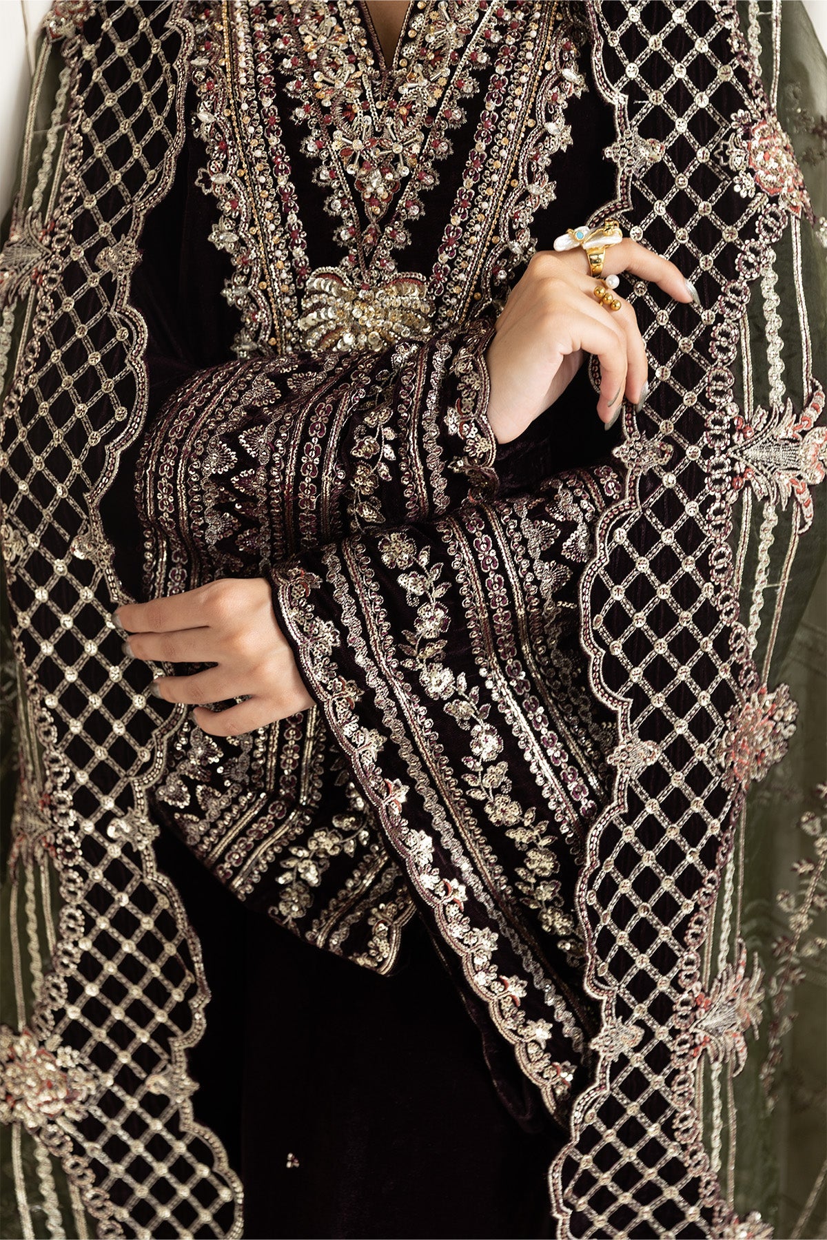 AF-VLT-2213-Vanya | L’AMOUR ’25 – Luxury Handmade Velvet Collection | ALIZEH FASHION