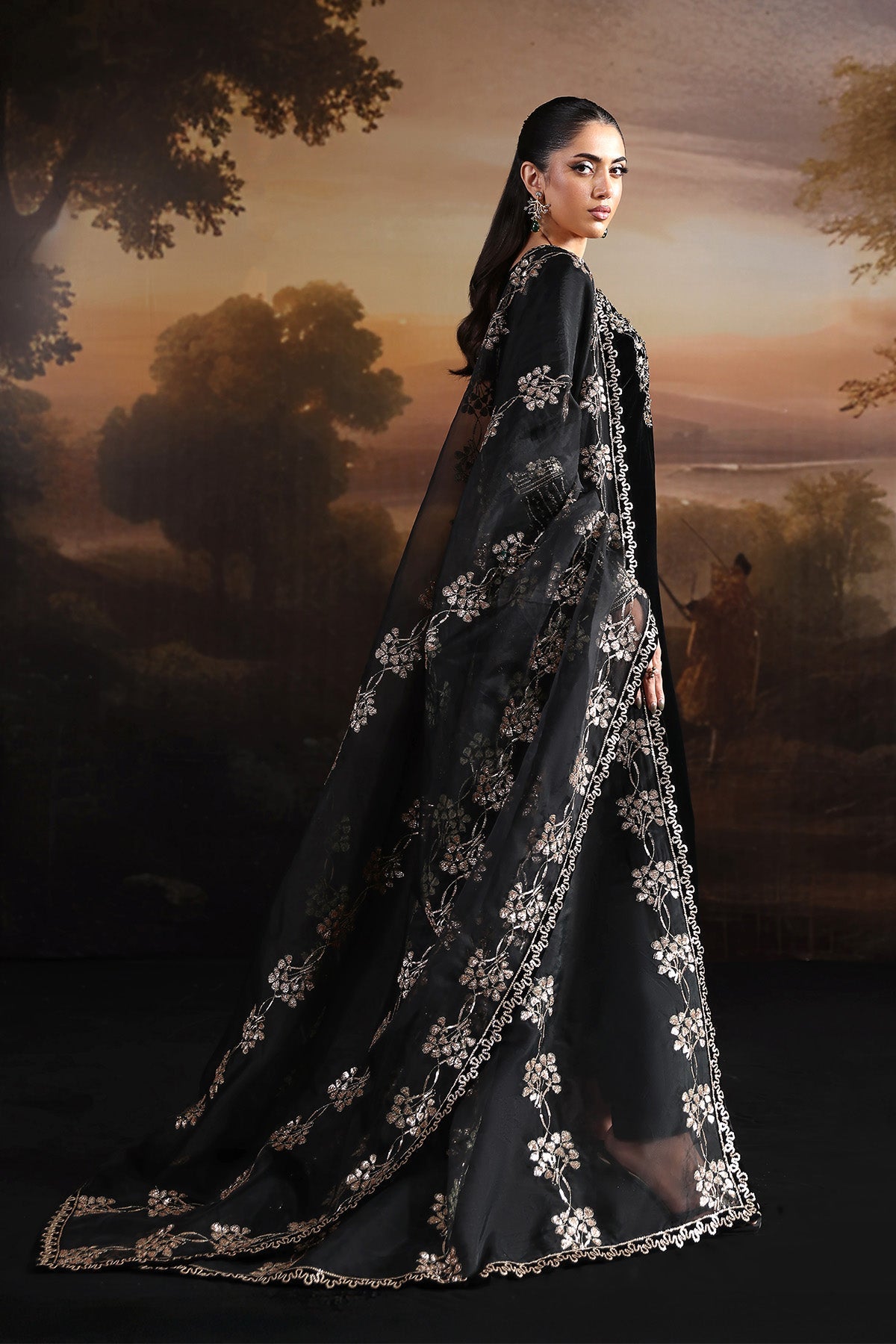 AF-VLT-2212-Celeste | L’AMOUR ’25 – Luxury Handmade Velvet Collection | ALIZEH FASHION