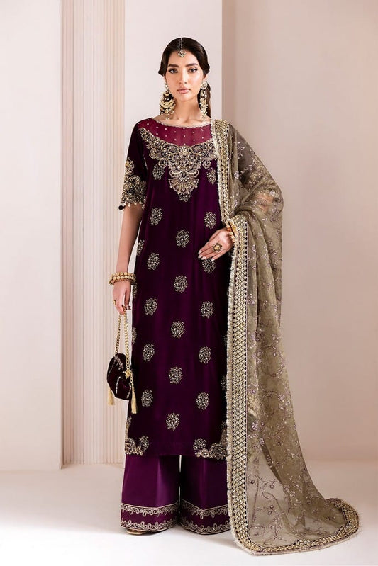 AF-VLT-2228-Zarlish | MAKHMAL - Luxury Velvet Edit | ALIZEH FASHION