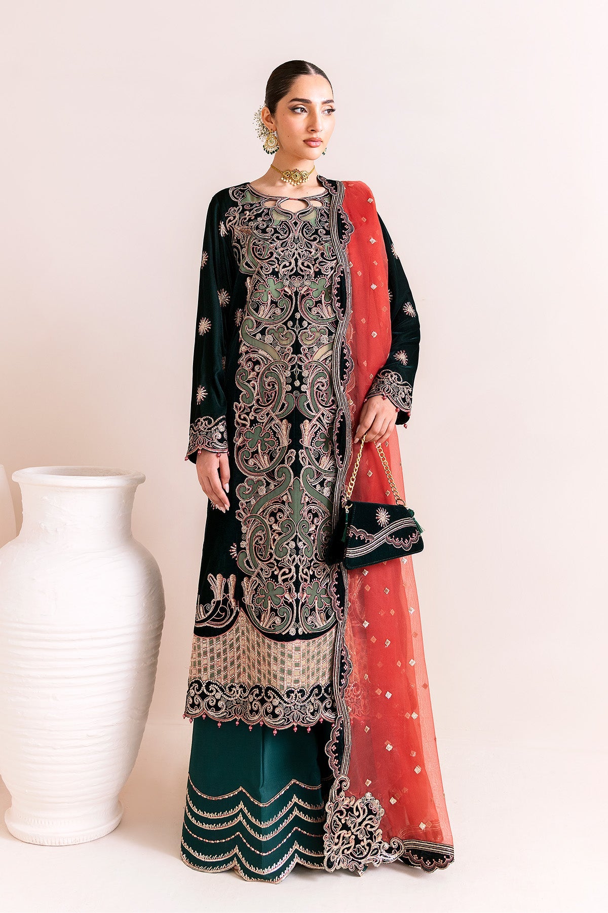AF-VLT-2227-Kiswa | MAKHMAL - Luxury Velvet Edit | ALIZEH FASHION