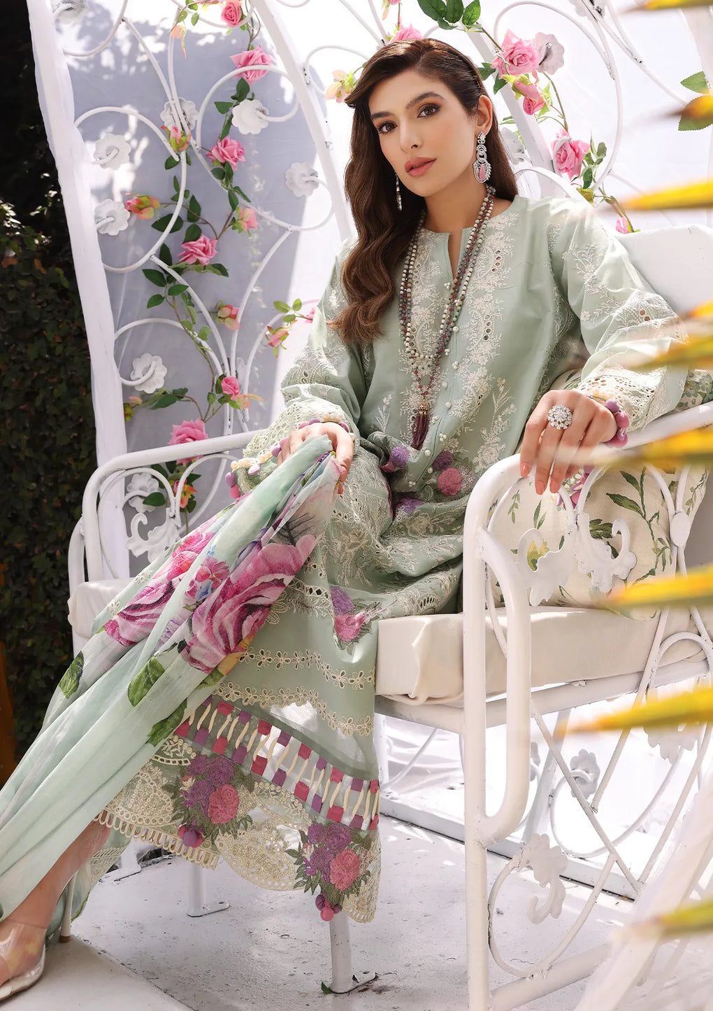 ECF-11A SERENITY || ELAF Festive Chikankari 2023 Vol II || Elaf Premium in UK USA UAE online kapraye.com