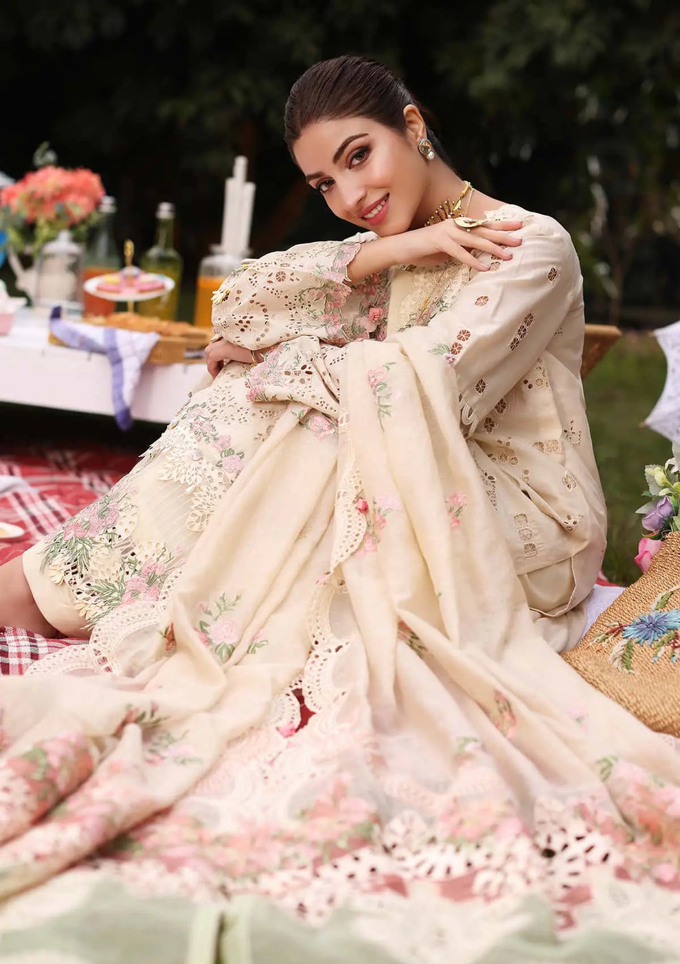 KFL-07 SHIREEN | FESTIVE LAWN 2024 | KAHF PREMIUM in UK USA UAE online kapraye.com