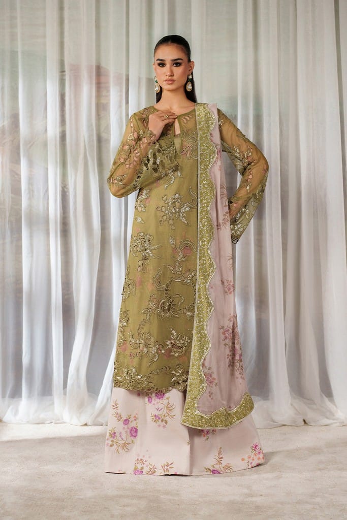 UE-543 Printed Raw Silk | Printed Formals | IZNIK
