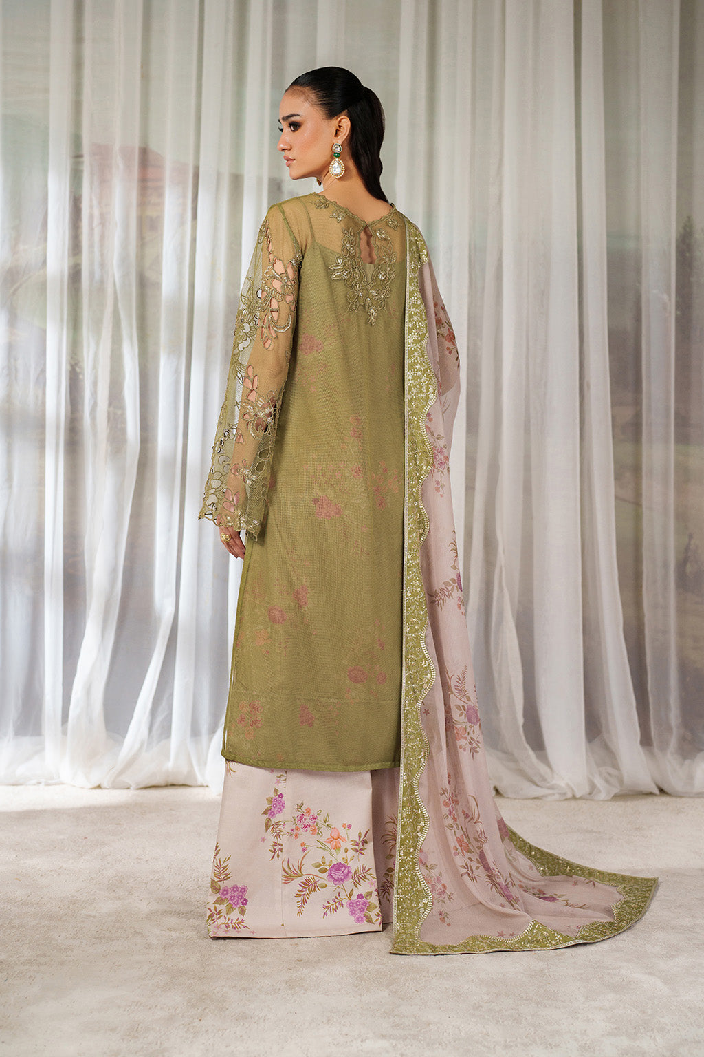 UE-543 Printed Raw Silk | Printed Formals | IZNIK