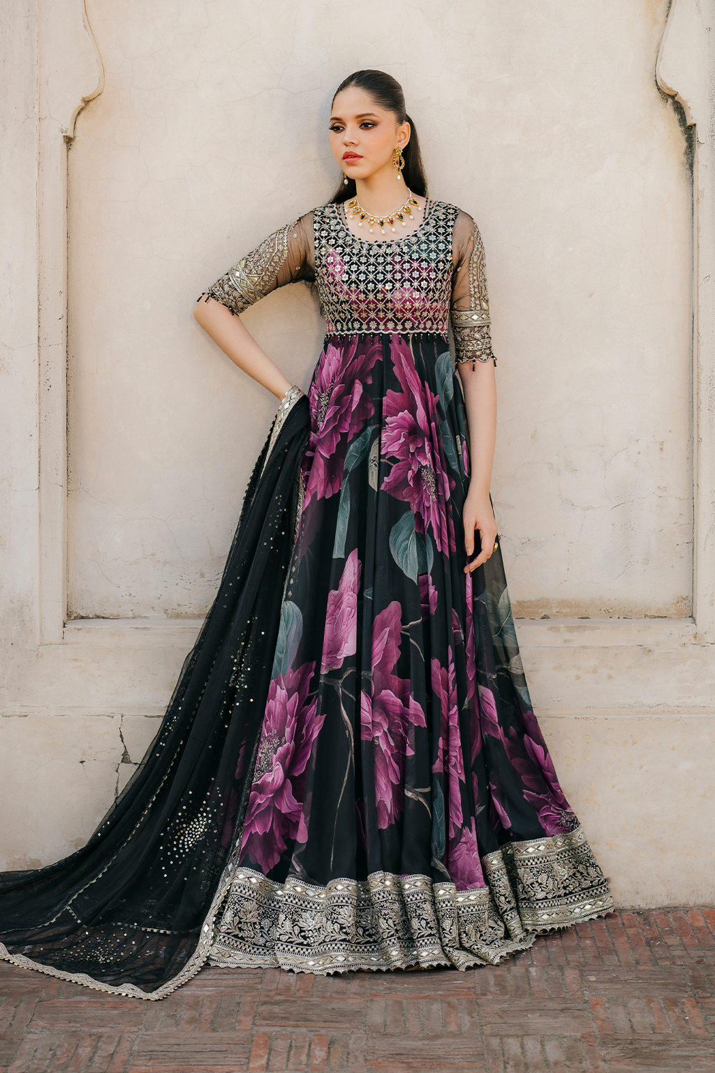 UE-321 Printed Chiffon | Printed Formals | IZNIK