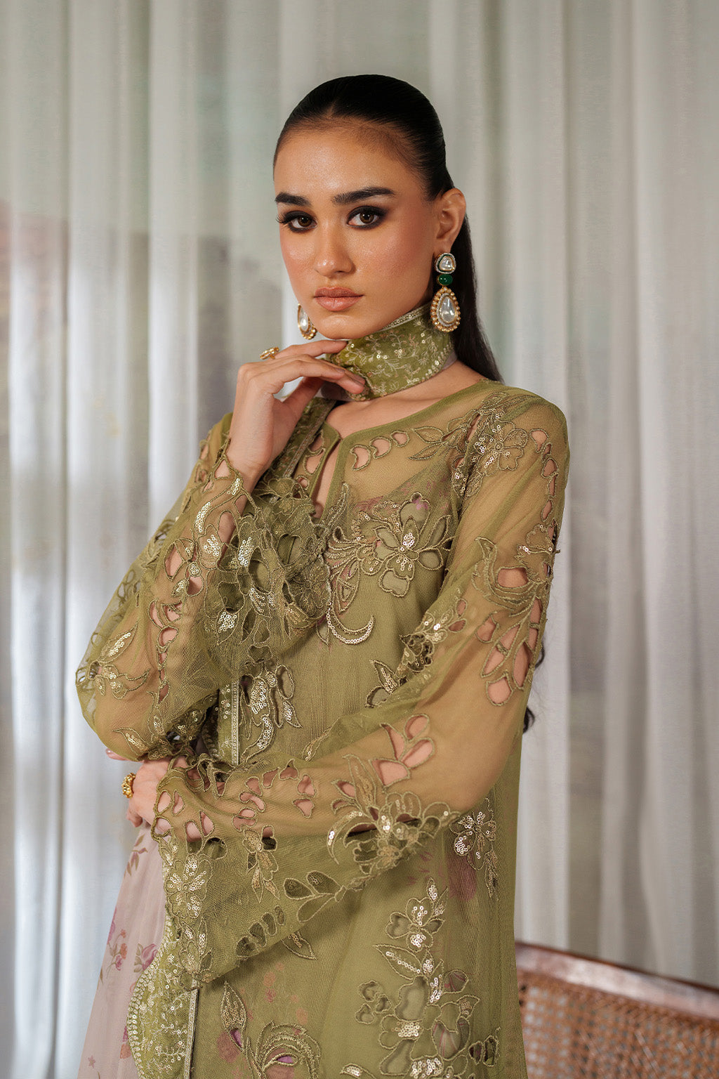 UE-543 Printed Raw Silk | Printed Formals | IZNIK