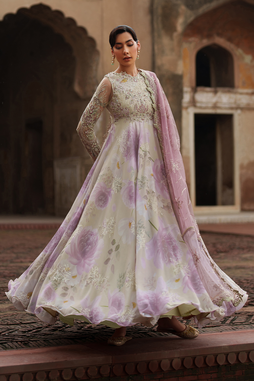 CC-546 EMBROIDED CHIFFON | NOOR ANGAN SEMI FORMALS | IZNIK
