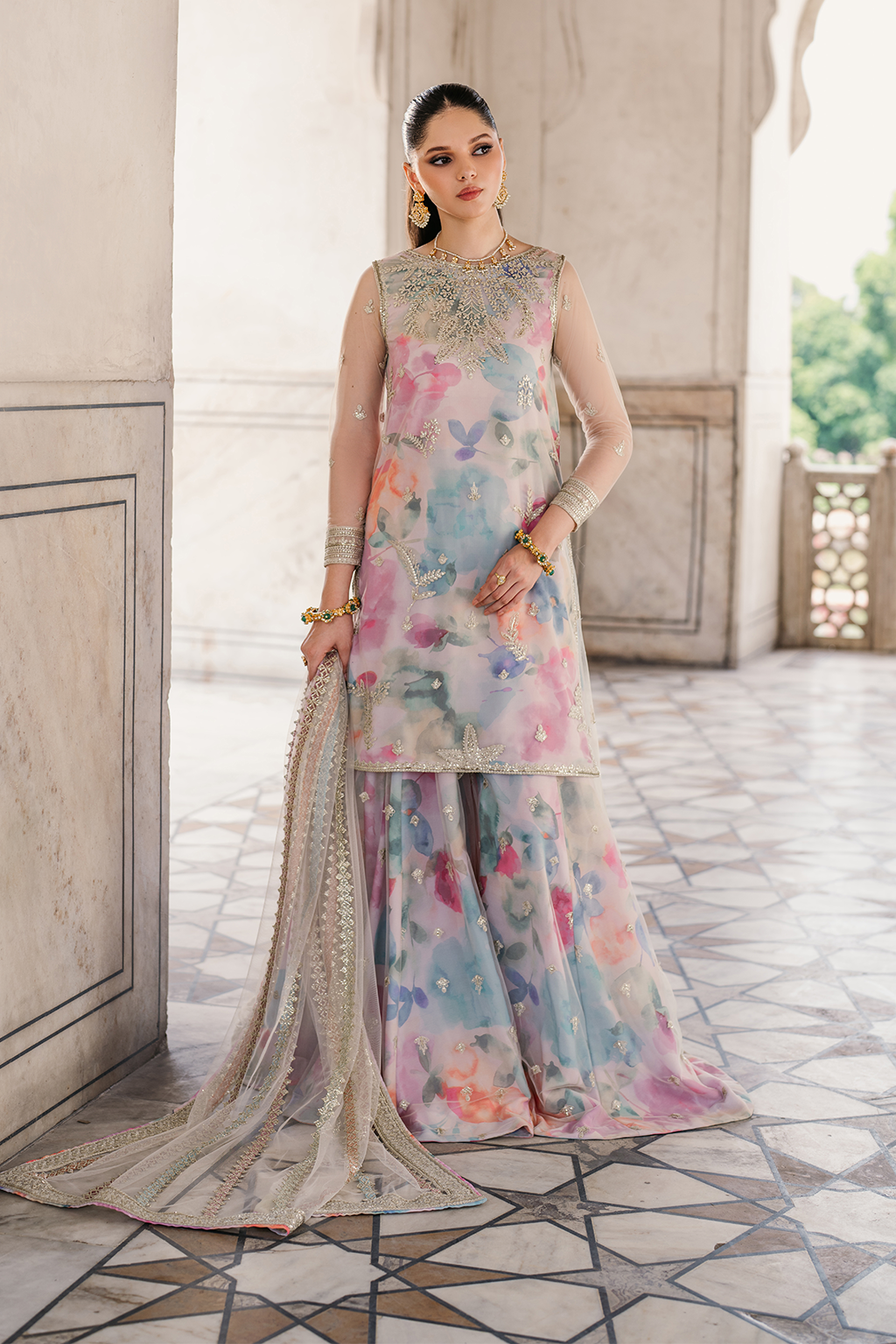 UE-312 Printed Georgette | Printed Formals | IZNIK