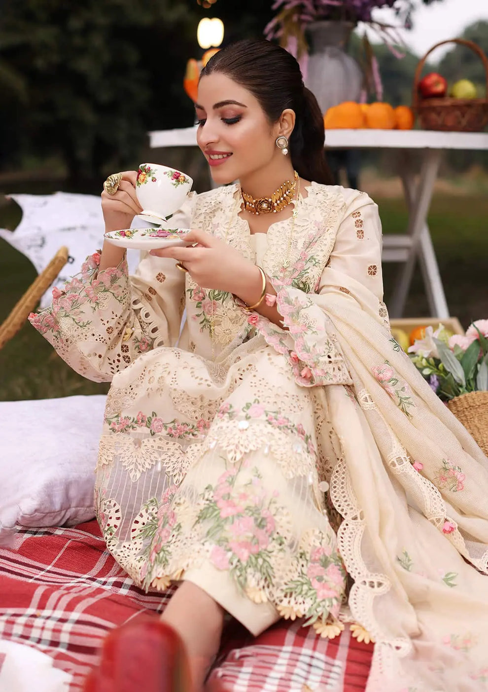 KFL-07 SHIREEN | FESTIVE LAWN 2024 | KAHF PREMIUM in UK USA UAE online kapraye.com