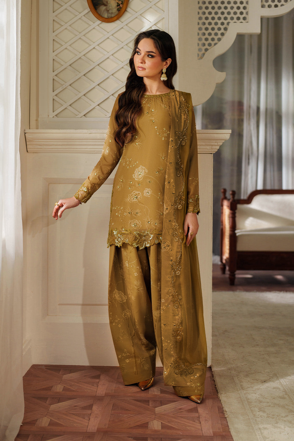 UE-545 Printed Raw Silk | Printed Formals | IZNIK