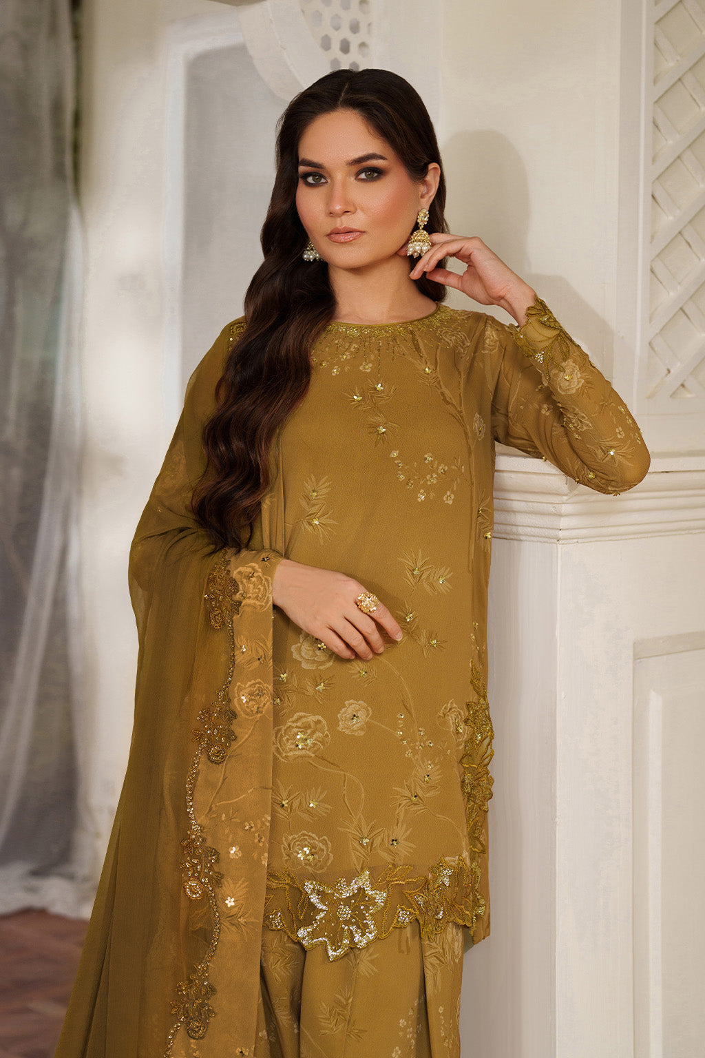 UE-545 Printed Raw Silk | Printed Formals | IZNIK