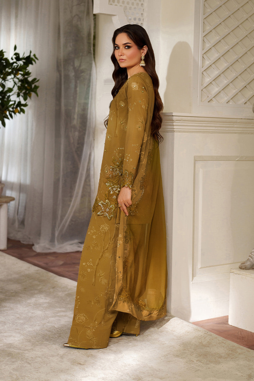 UE-545 Printed Raw Silk | Printed Formals | IZNIK