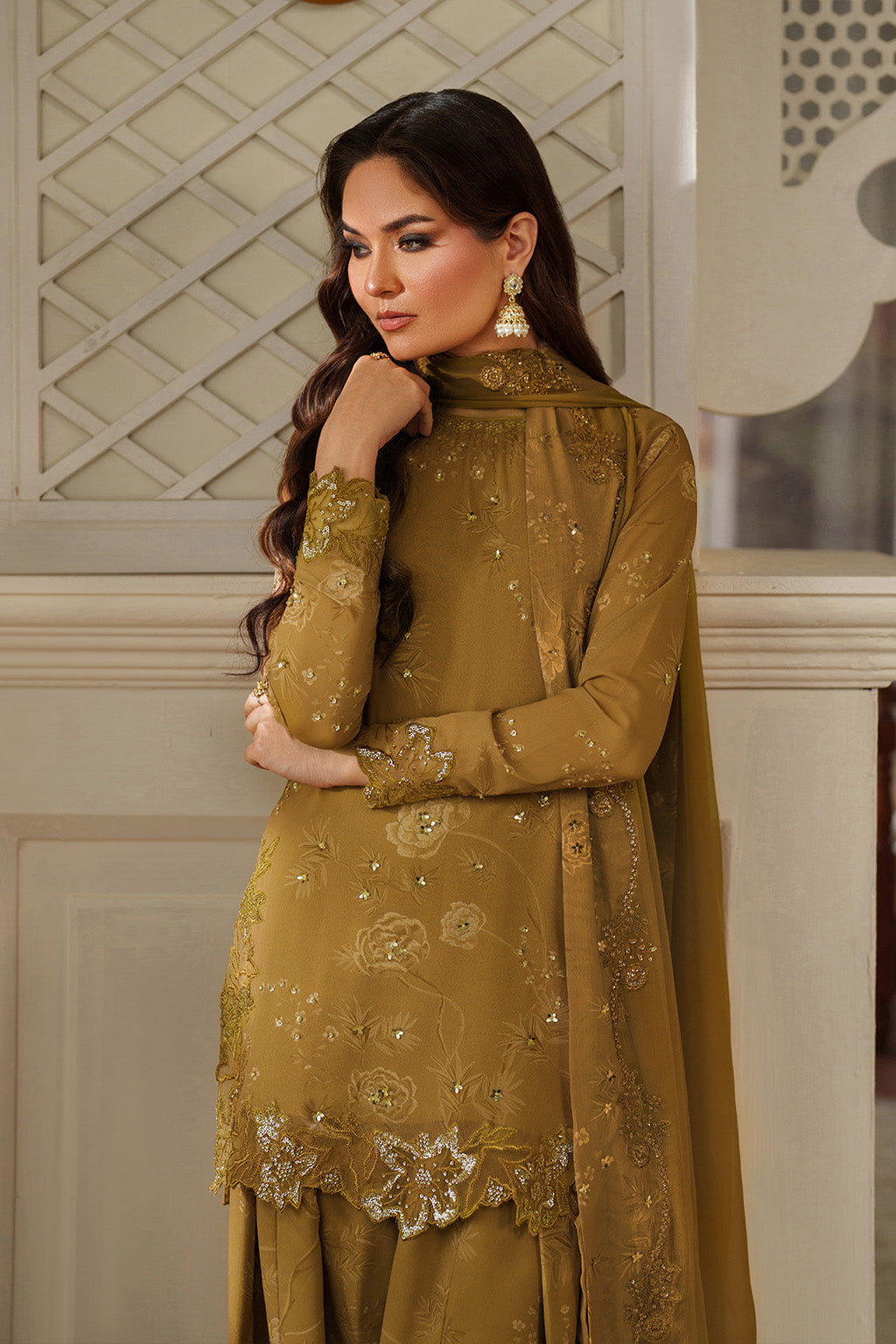 UE-545 Printed Raw Silk | Printed Formals | IZNIK