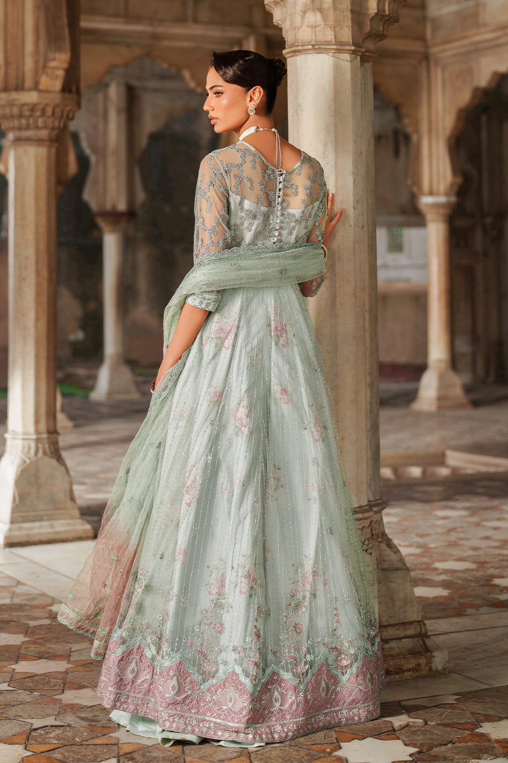 UE-553 Embroidered Net | Printed Formals | IZNIK