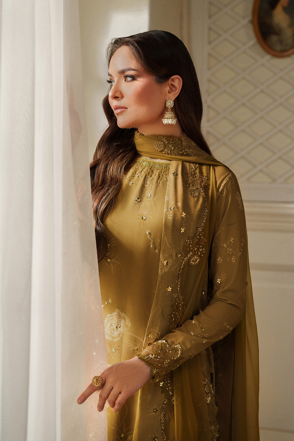 UE-545 Printed Raw Silk | Printed Formals | IZNIK