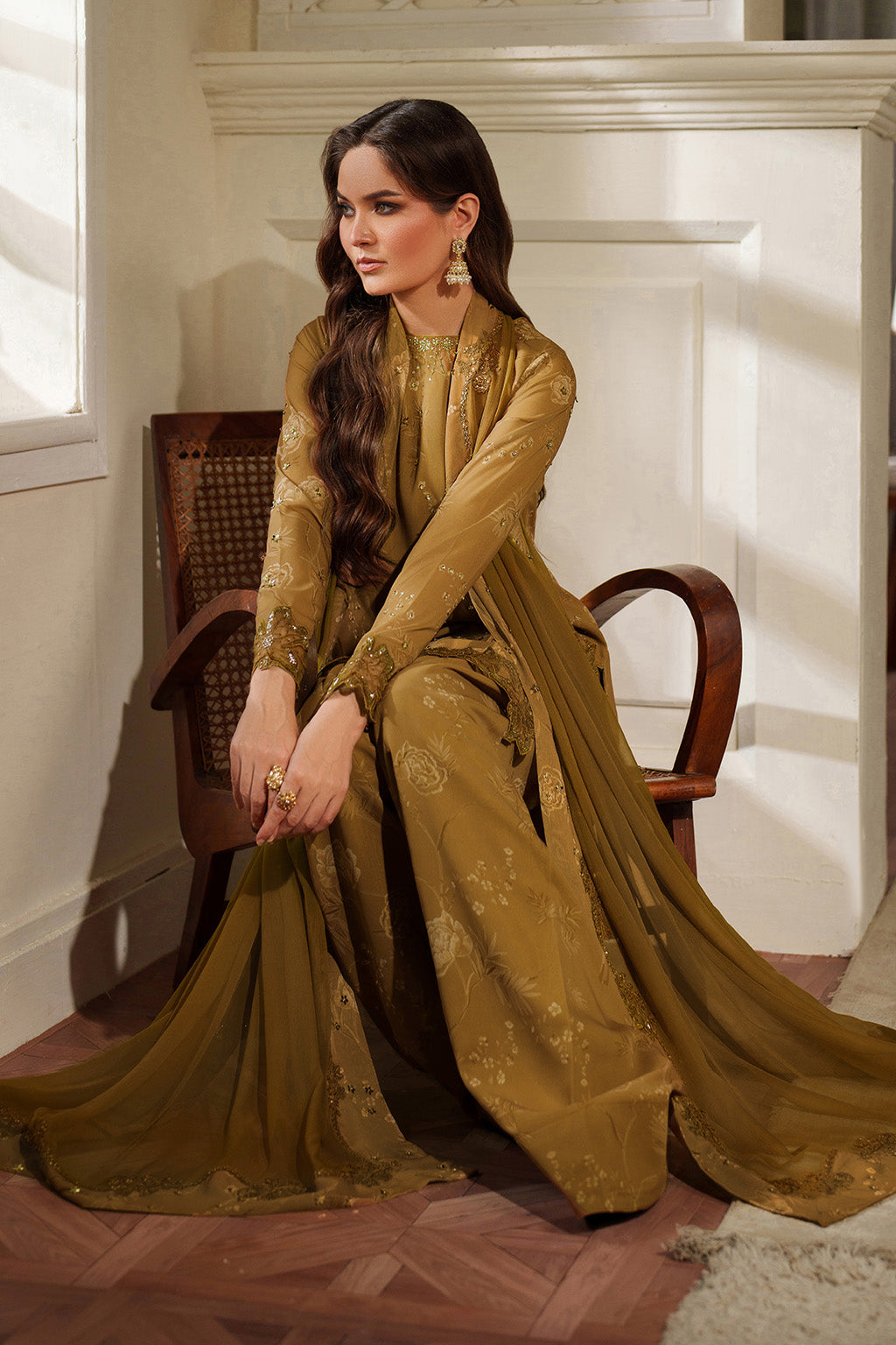 UE-545 Printed Raw Silk | Printed Formals | IZNIK