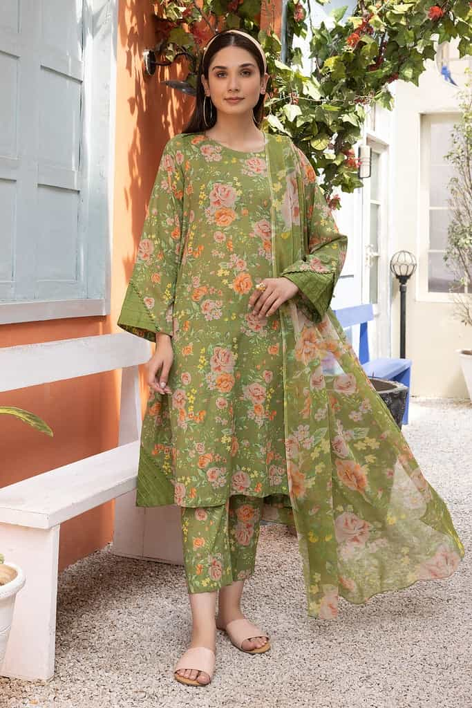 3-Pc Lawn Digital Printed Shirt With Straight Trouser and Chiffon Dupatta CPM23-71 | PRINT MELODY | CHARIZMA in UK USA UAE online kapraye.com