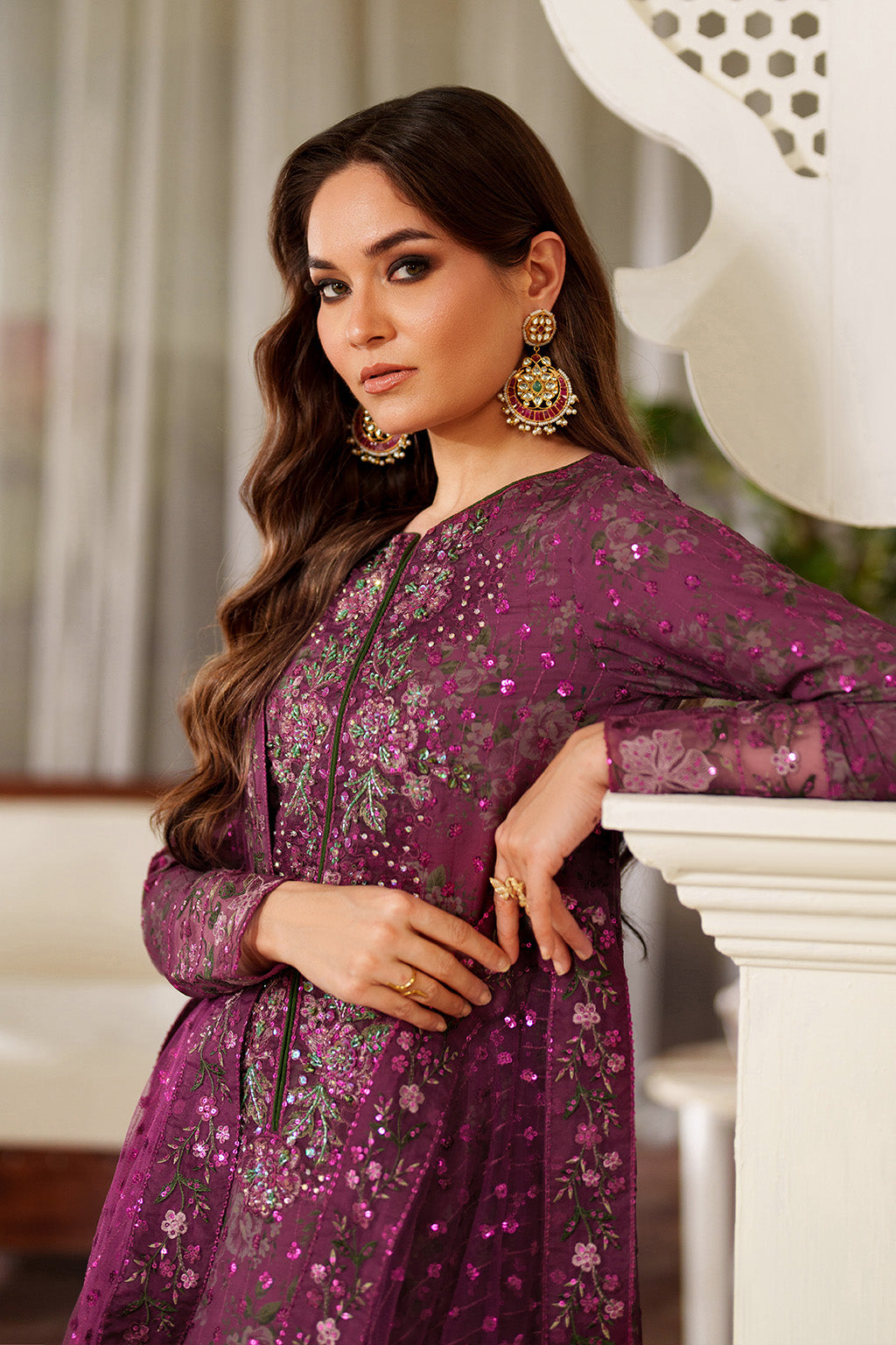UE-538 Printed Raw Silk | Printed Formals | IZNIK