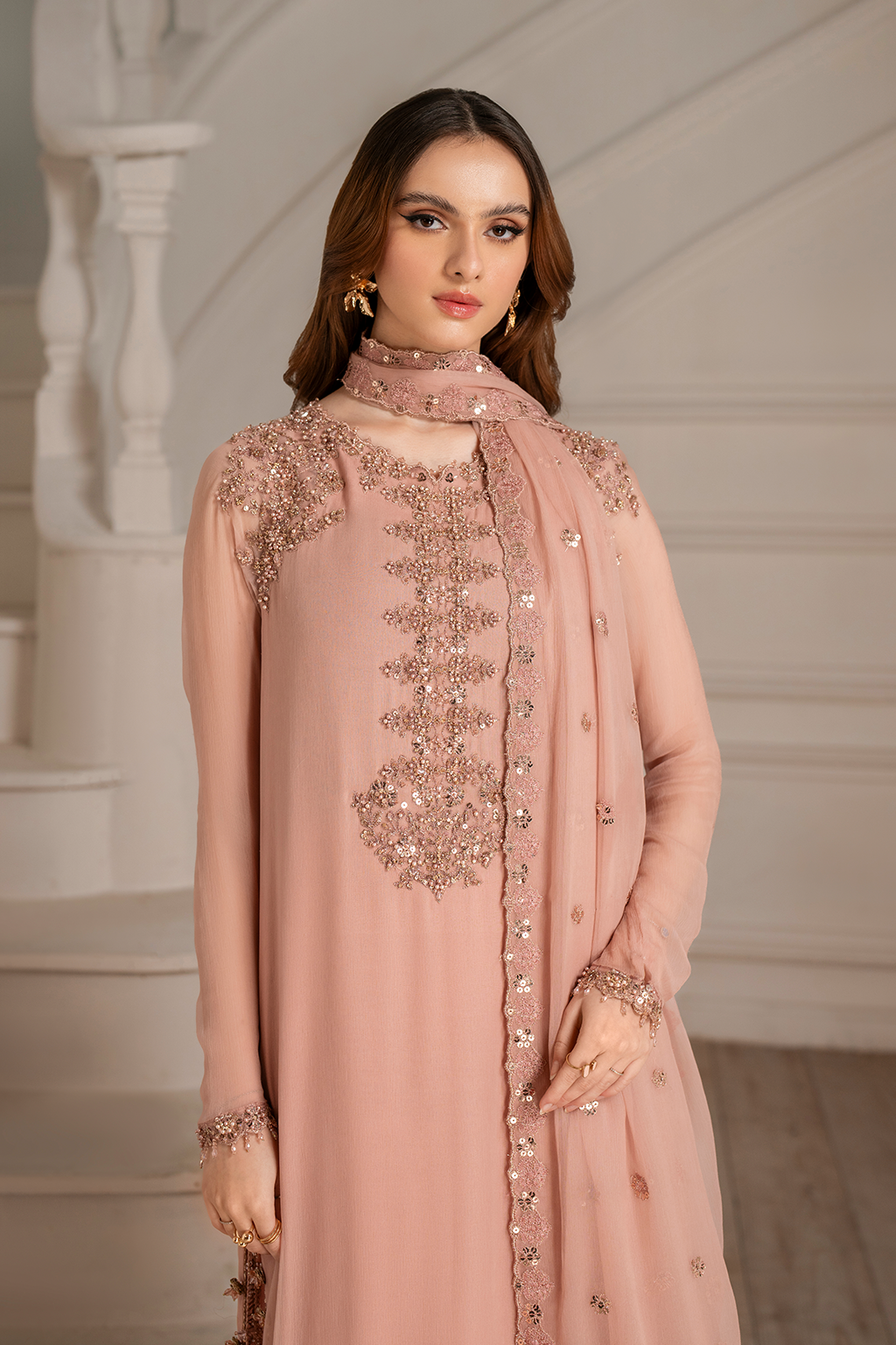 CC-479 EMBROIDED CHIFFON | NOOR ANGAN SEMI FORMALS | IZNIK (Copy)