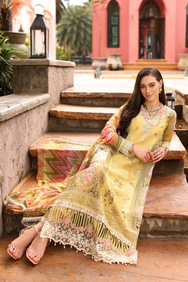 NLCL23-D9-A | NOOR LUXURY CHIKANKARI LAWN 2023 | NOOR BY SADIA ASAD in UK USA UAE online kapraye.com