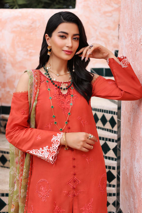 NLCL23-D6-B | NOOR LUXURY CHIKANKARI LAWN 2023 | NOOR BY SADIA ASAD in UK USA UAE online kapraye.com