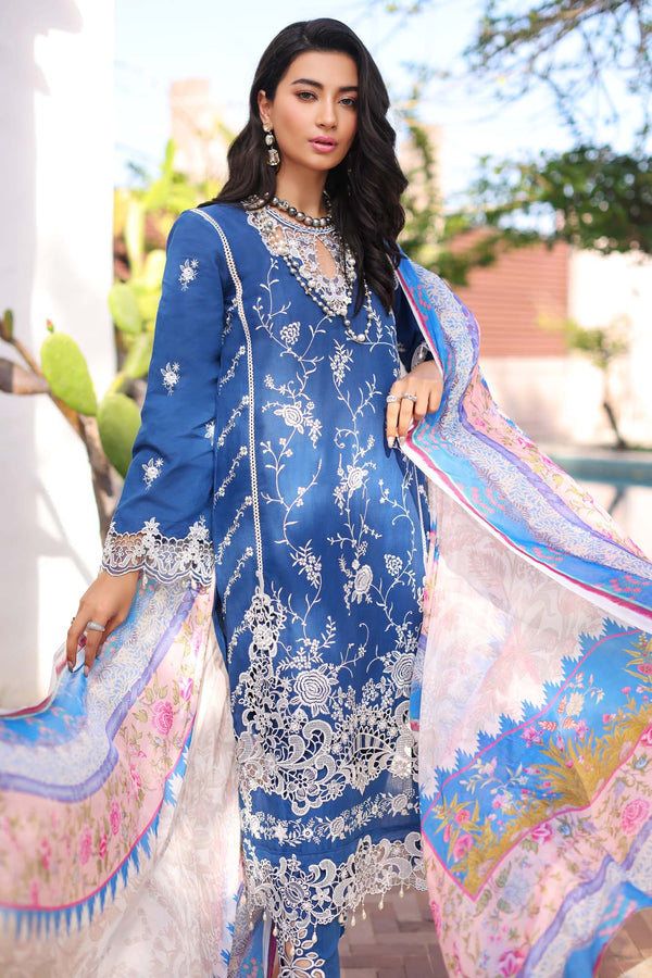 NLCL23-D10-B | NOOR LUXURY CHIKANKARI LAWN 2023 | NOOR BY SADIA ASAD in UK USA UAE online kapraye.com