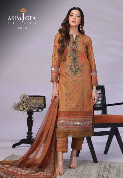 AJBP-37 (3-PCS) || BASIC PRINTS VOL 2 || ASIM JOFA in UK USA UAE online kapraye.com