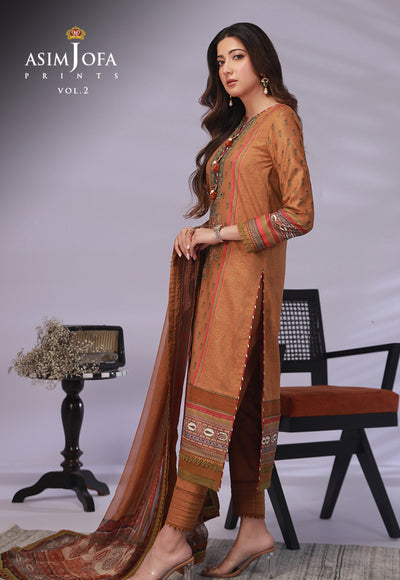 AJBP-37 (3-PCS) || BASIC PRINTS VOL 2 || ASIM JOFA in UK USA UAE online kapraye.com