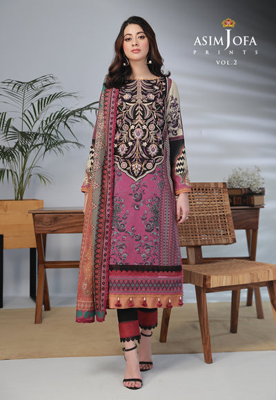 AJBP-38 (3-PCS) || BASIC PRINTS VOL 2 || ASIM JOFA in UK USA UAE online kapraye.com