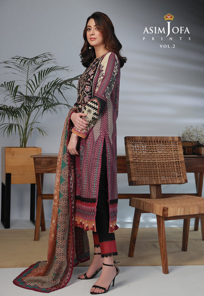 AJBP-38 (3-PCS) || BASIC PRINTS VOL 2 || ASIM JOFA in UK USA UAE online kapraye.com