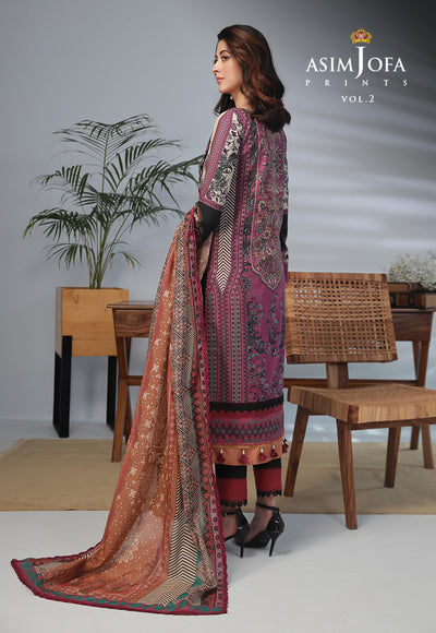 AJBP-38 (3-PCS) || BASIC PRINTS VOL 2 || ASIM JOFA in UK USA UAE online kapraye.com