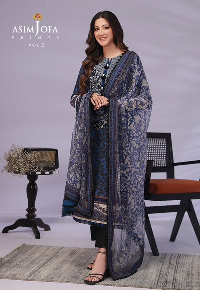 AJBP-43 (3-PCS) || BASIC PRINTS VOL 2 || ASIM JOFA in UK USA UAE online kapraye.com