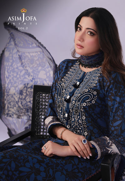 AJBP-43 (3-PCS) || BASIC PRINTS VOL 2 || ASIM JOFA in UK USA UAE online kapraye.com