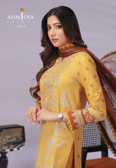 AJBP-47 (3-PCS) || BASIC PRINTS VOL 2 || ASIM JOFA in UK USA UAE online kapraye.com