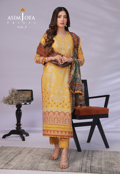 AJBP-47 (3-PCS) || BASIC PRINTS VOL 2 || ASIM JOFA in UK USA UAE online kapraye.com