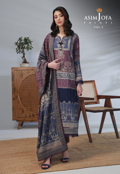 AJBP-48 (2-PCS) || BASIC PRINTS VOL 2 || ASIM JOFA in UK USA UAE online kapraye.com