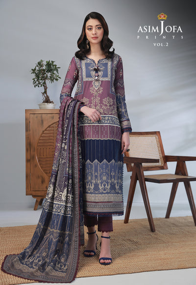 AJBP-48 (2-PCS) || BASIC PRINTS VOL 2 || ASIM JOFA in UK USA UAE online kapraye.com