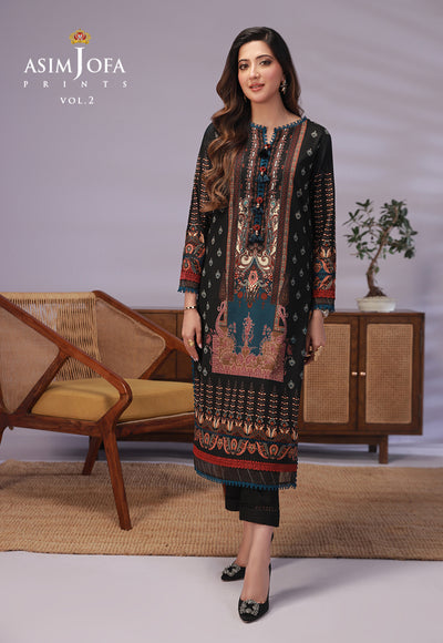 AJBP-51 (2-PCS) || BASIC PRINTS VOL 2 || ASIM JOFA in UK USA UAE online kapraye.com