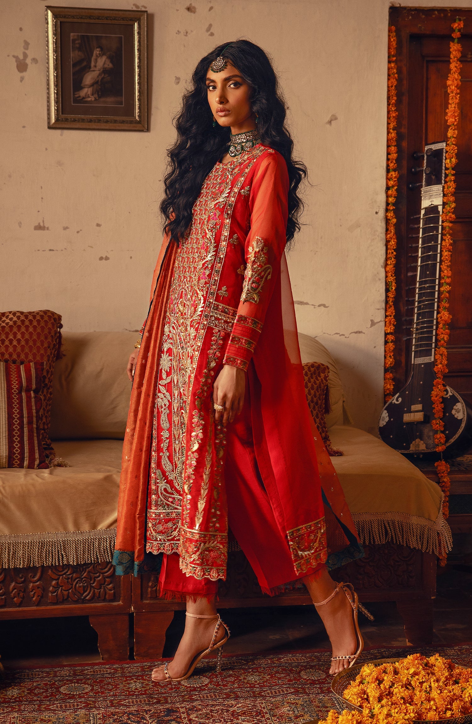 Luxury Formal - Scarlet (MS23-549) || Khoobsurat || MARYUM N MARIA in UK USA UAE online kapraye.com