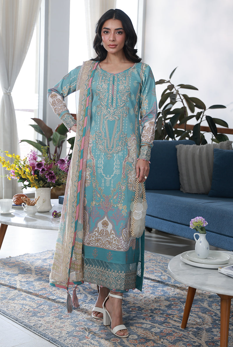 Eidra | DELIA UNSTITCHED LAWN | GULAAL