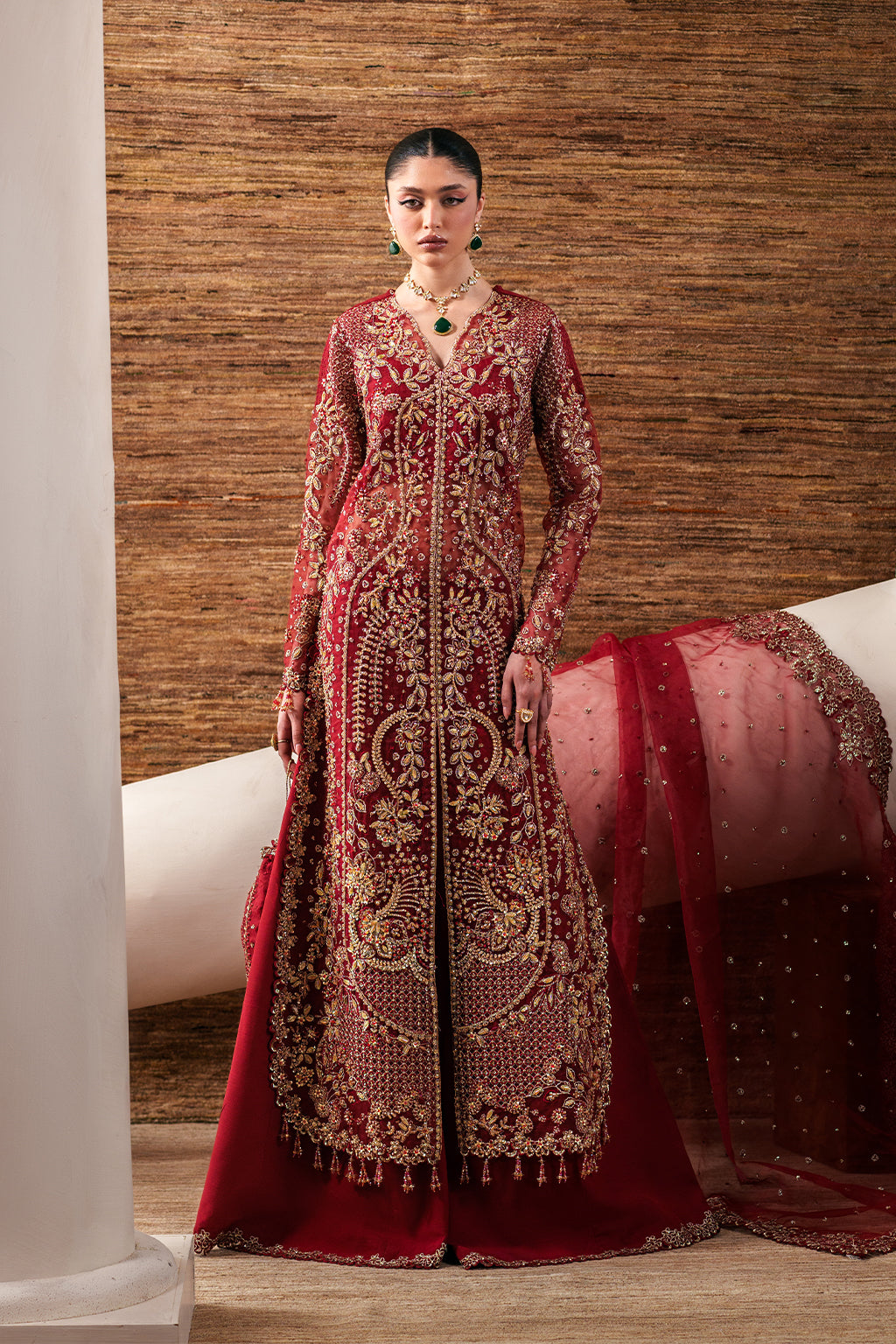 Ruby Veil | STARLIT JEWELS | EMAAN ADEEL in UK USA UAE online Kapraye Sale