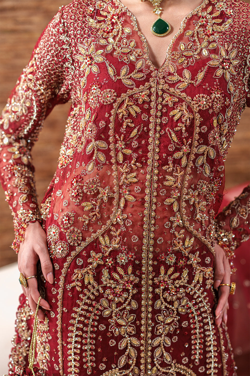 Ruby Veil | STARLIT JEWELS | EMAAN ADEEL in UK USA UAE online Kapraye Sale