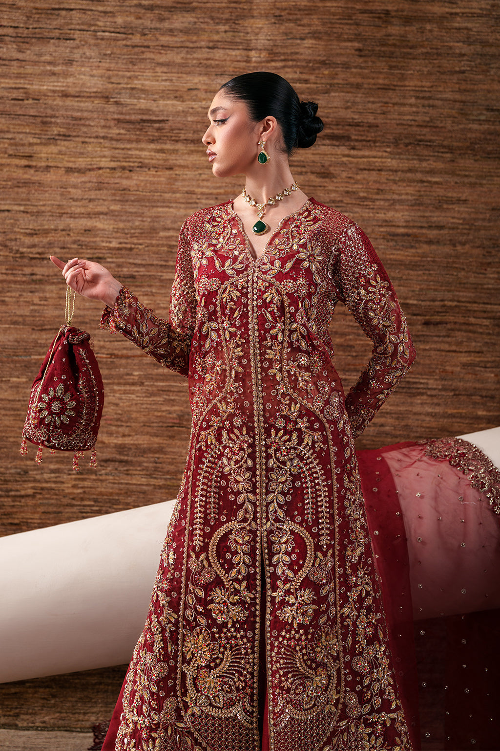 Ruby Veil | STARLIT JEWELS | EMAAN ADEEL in UK USA UAE online Kapraye Sale