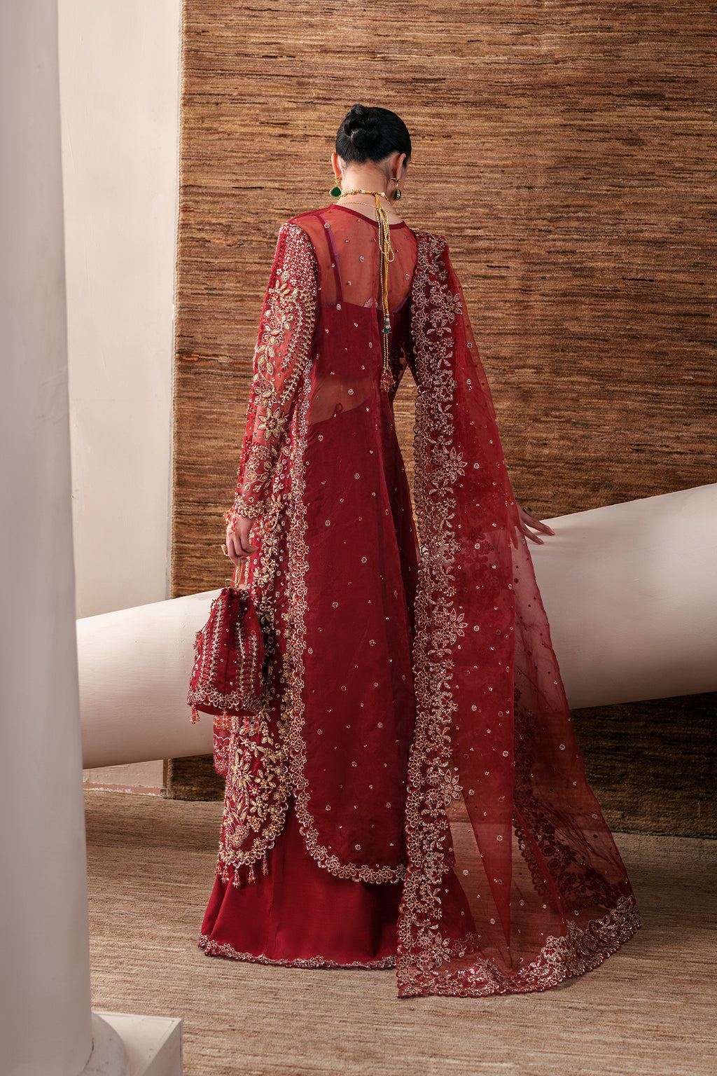 Ruby Veil | STARLIT JEWELS | EMAAN ADEEL in UK USA UAE online Kapraye Sale