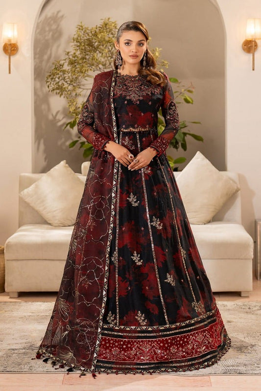 AF-CH-2191-Talia | FLEUR - EMBROIDERED PRINTED CHIFFON | ALIZEH FASHION