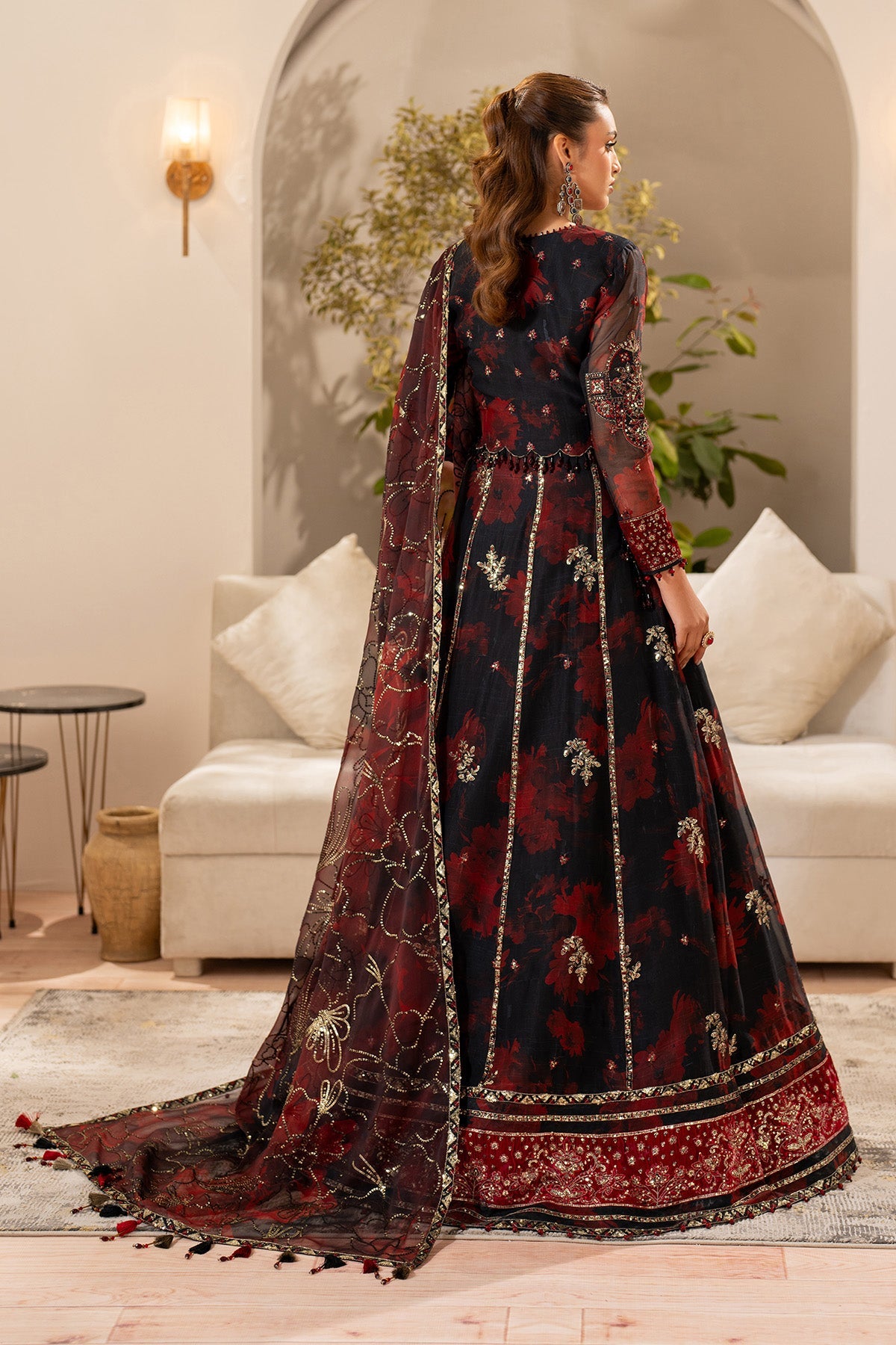 AF-CH-2191-Talia | FLEUR - EMBROIDERED PRINTED CHIFFON | ALIZEH FASHION