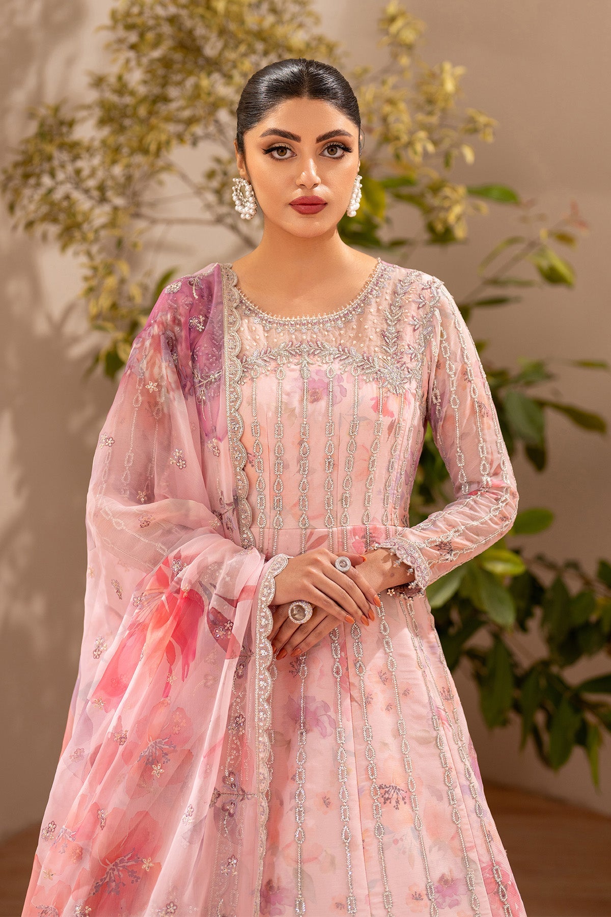 AF-CH-2197-Rimayah | FLEUR - EMBROIDERED PRINTED CHIFFON | ALIZEH FASHION