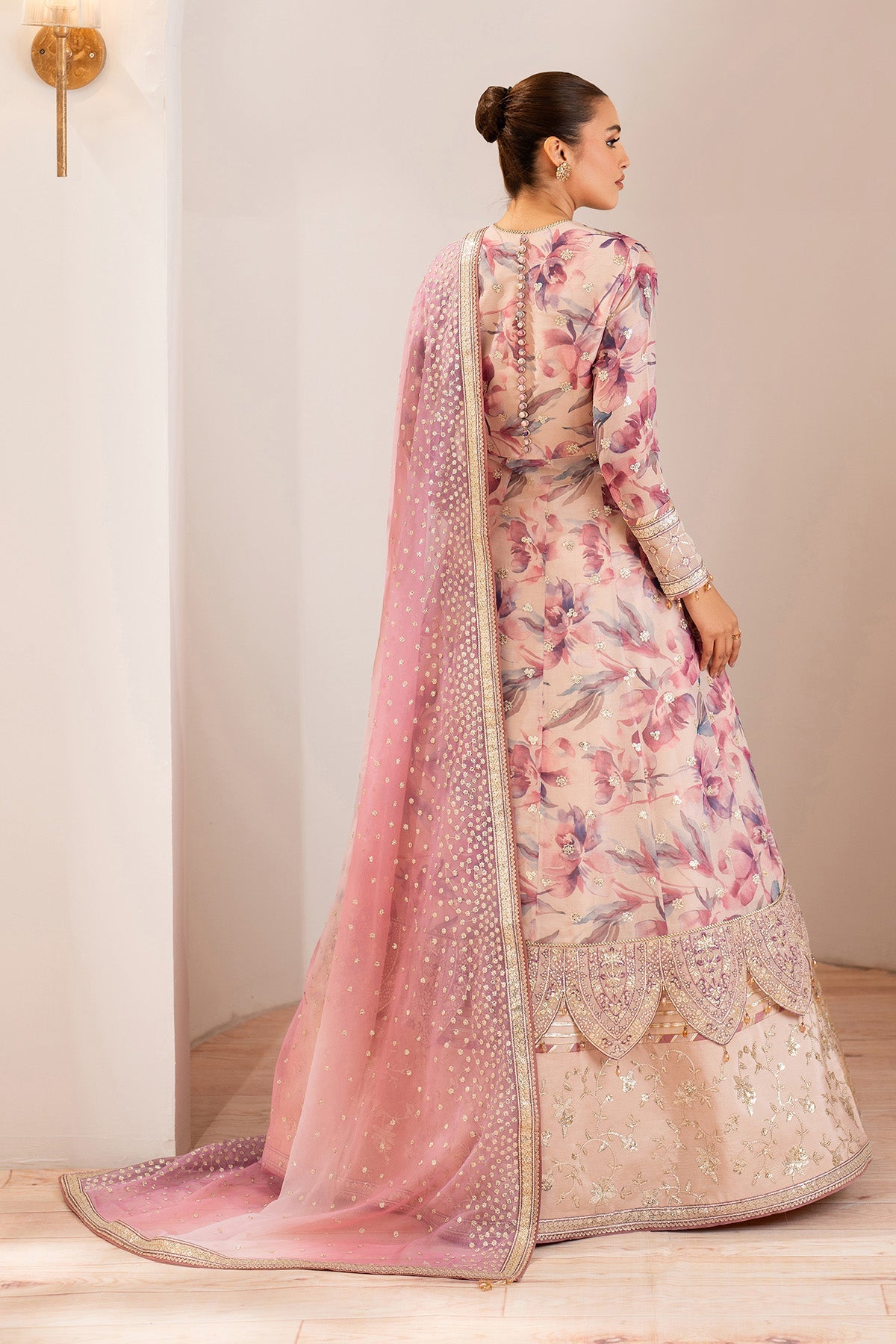 AF-CH-2193-Dina | FLEUR - EMBROIDERED PRINTED CHIFFON | ALIZEH FASHION