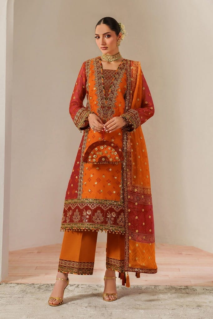 AF-CH-2194-Zyne | FLEUR - EMBROIDERED PRINTED CHIFFON | ALIZEH FASHION